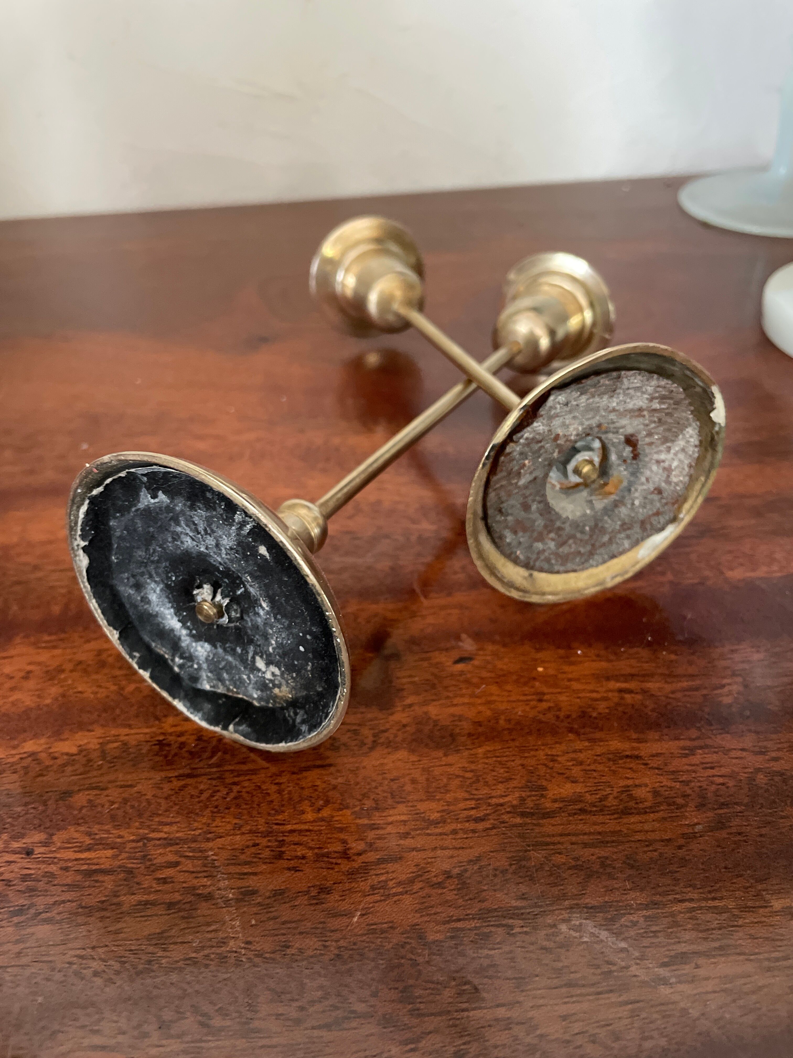 Scandinavian candlesticks in vintage brass