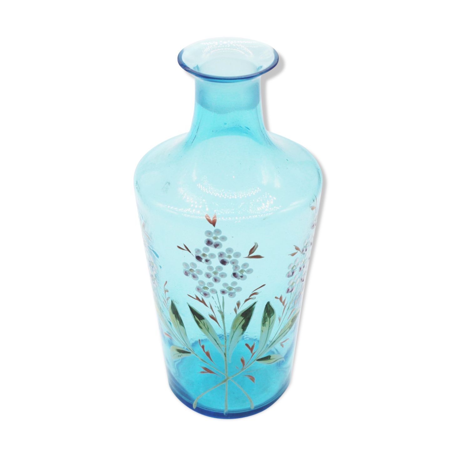 Hand-painted ceramic vase flowers