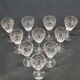 10 antique art deco saint louis / baccarat cut crystal water glasses