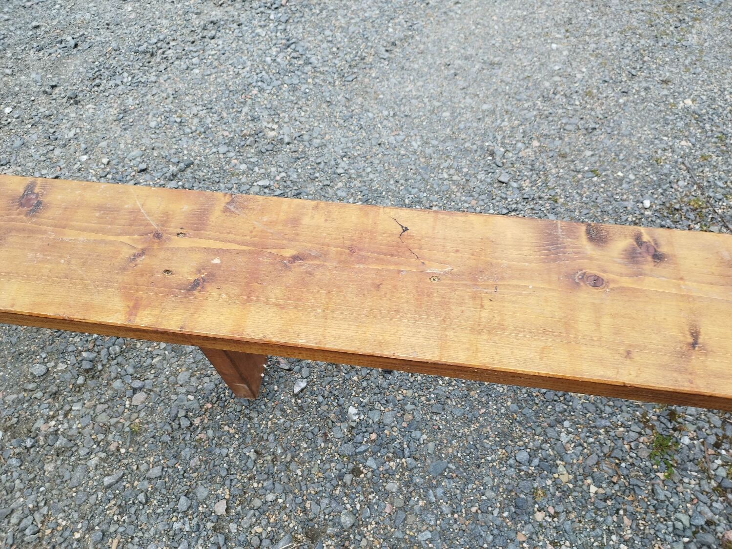 Bench 3m50 wooden threshing firm