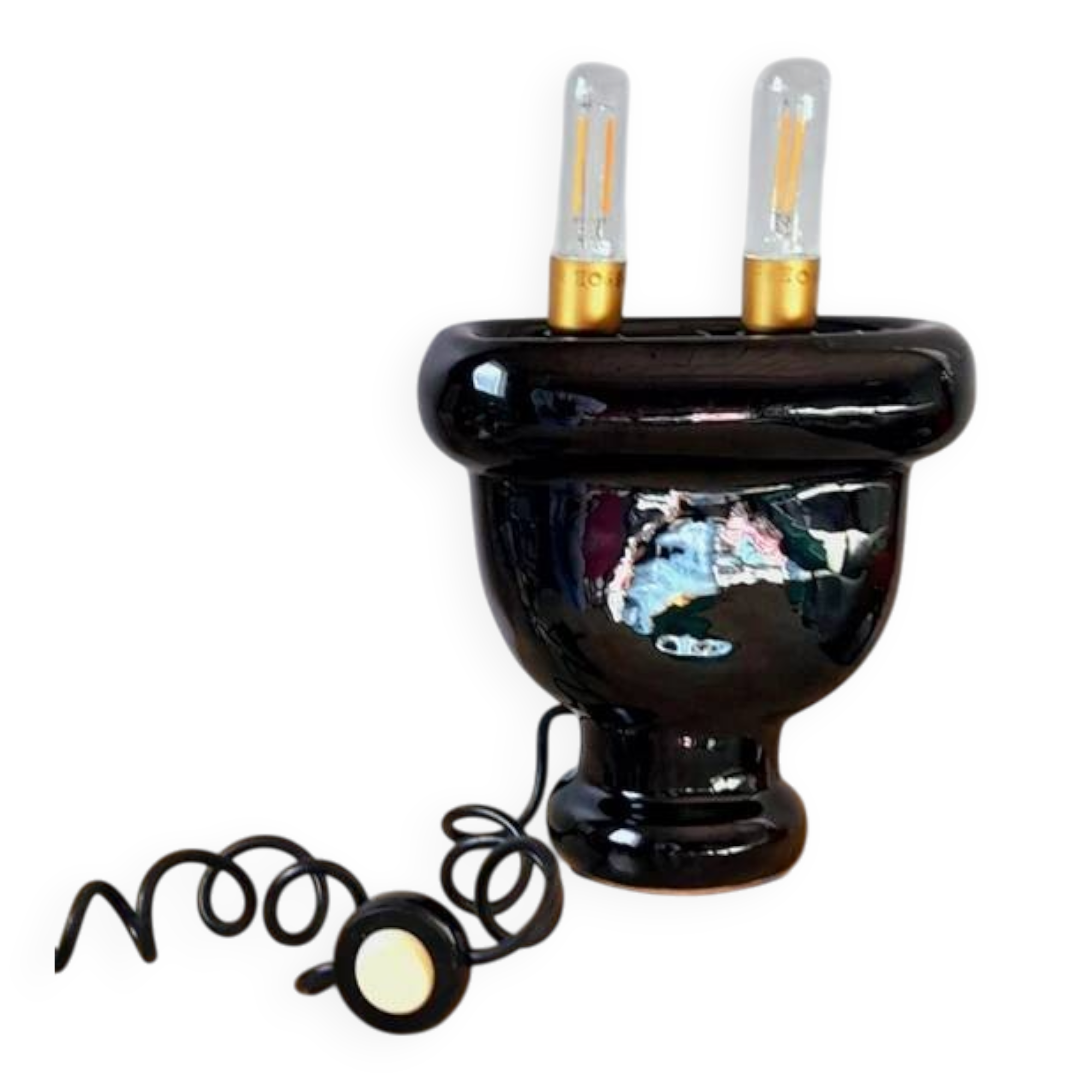 Ceramic power outlet lamp, 1980