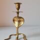 Zoomorphic snake cobra brass candle holder