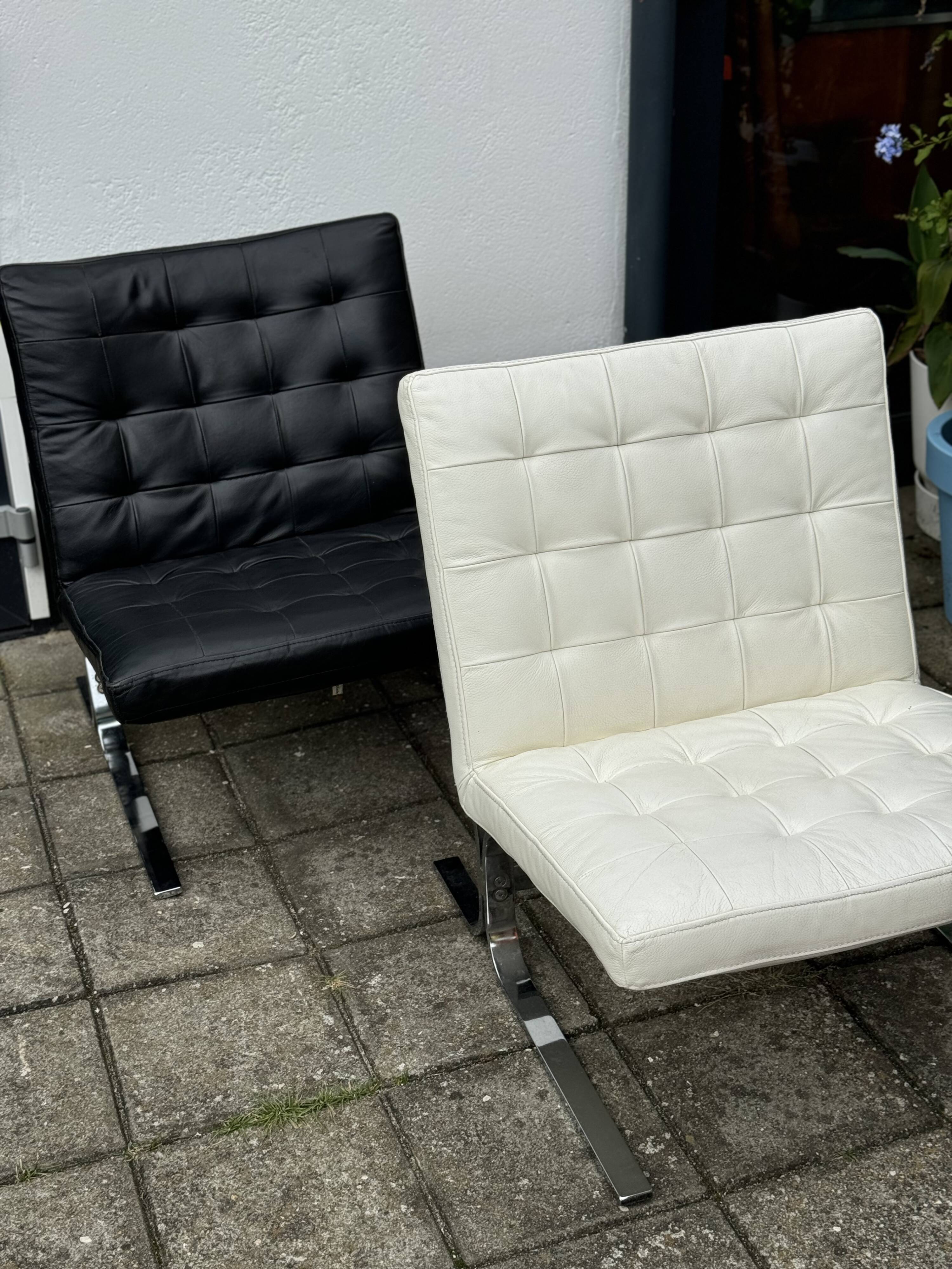 Pair of vintage leather chairs