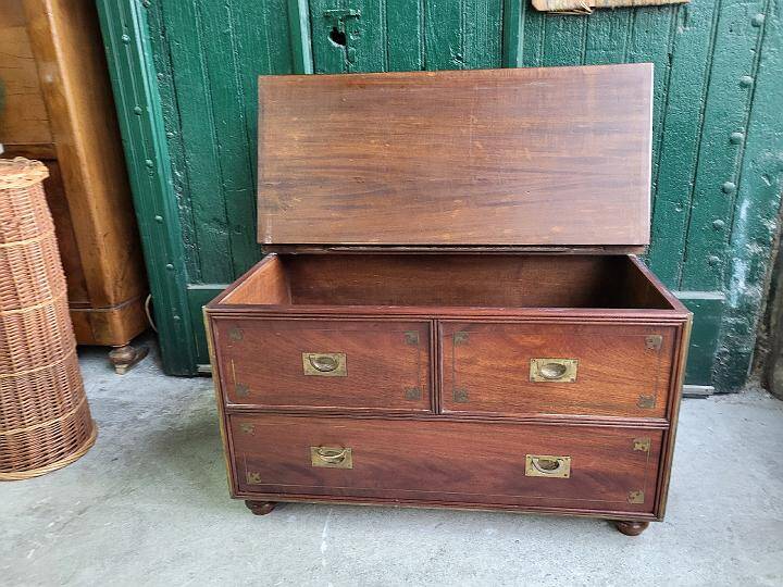 Mahogany and brass boat chest trunk the great pacific s fran