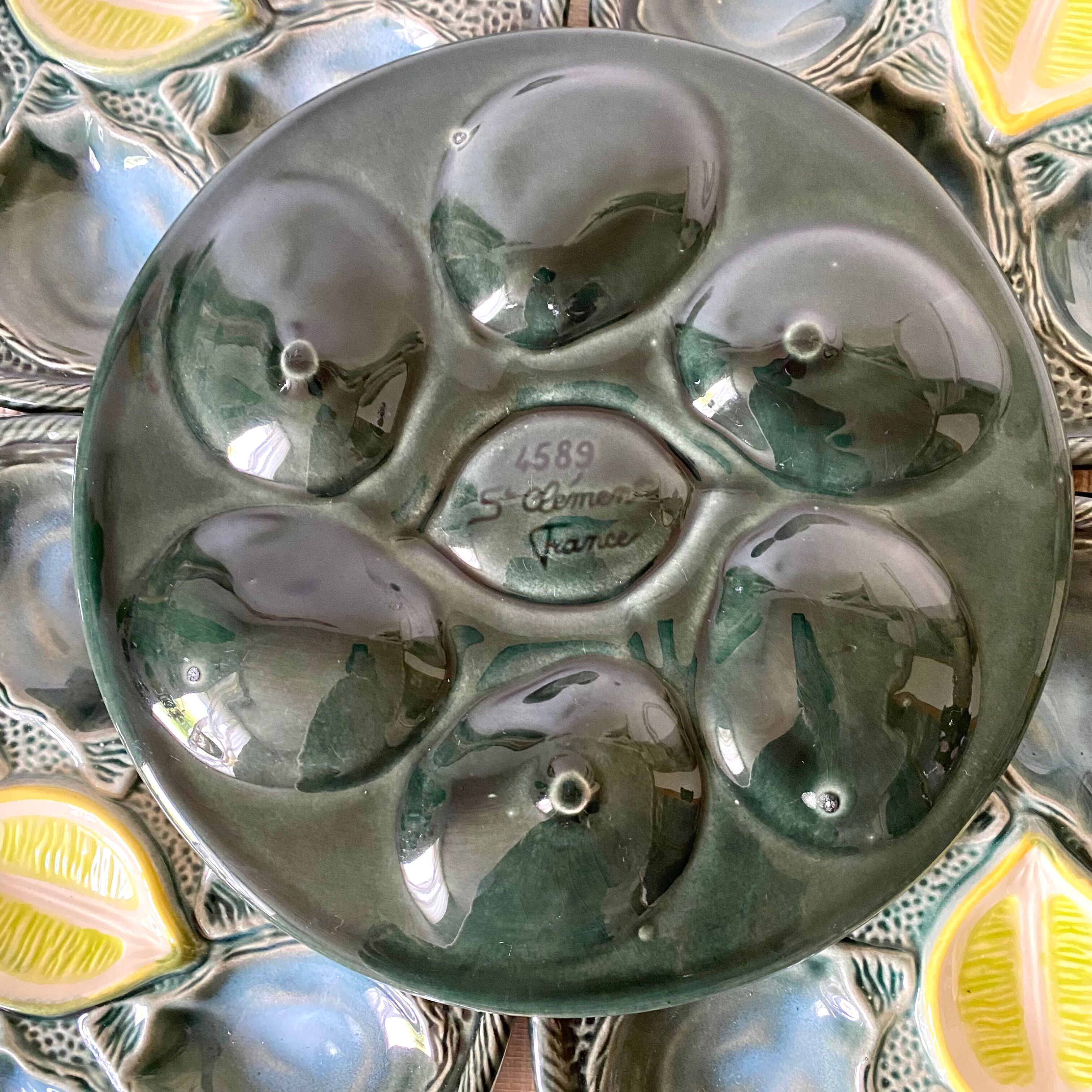 Oyster plates in St Clément slip