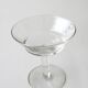 6 old champagne glasses vintage model glass square feet design
