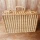 Vintage rattan suitcase