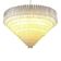 Monumental Clear Triedro Murano Glass Chandelier in Venini Style