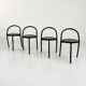 4 chaises en métal postmodernes, 1980