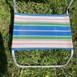 Chaise de plage , camping années 70