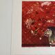 Lithographie (EA) signée Michel Henry - Bouquet Rouge 2005