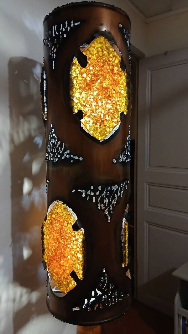 Lampadaire vintage poterie Accolay