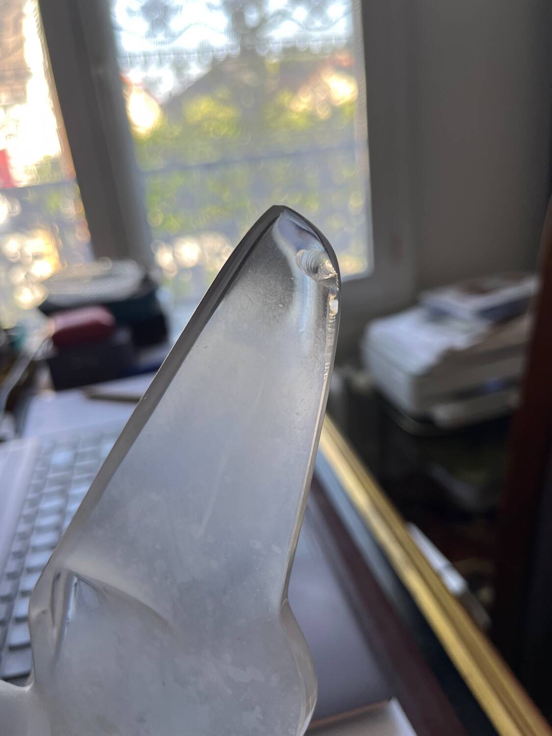 Lalique flower spike vase