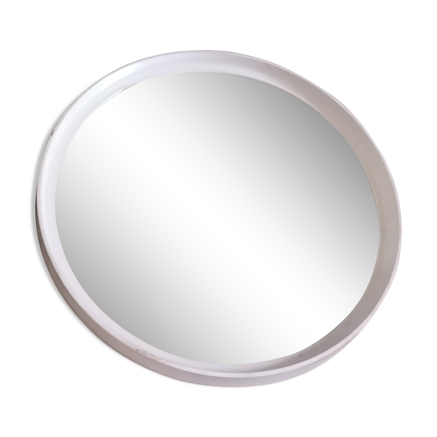 Large round mirror vintage molded frame 60cm