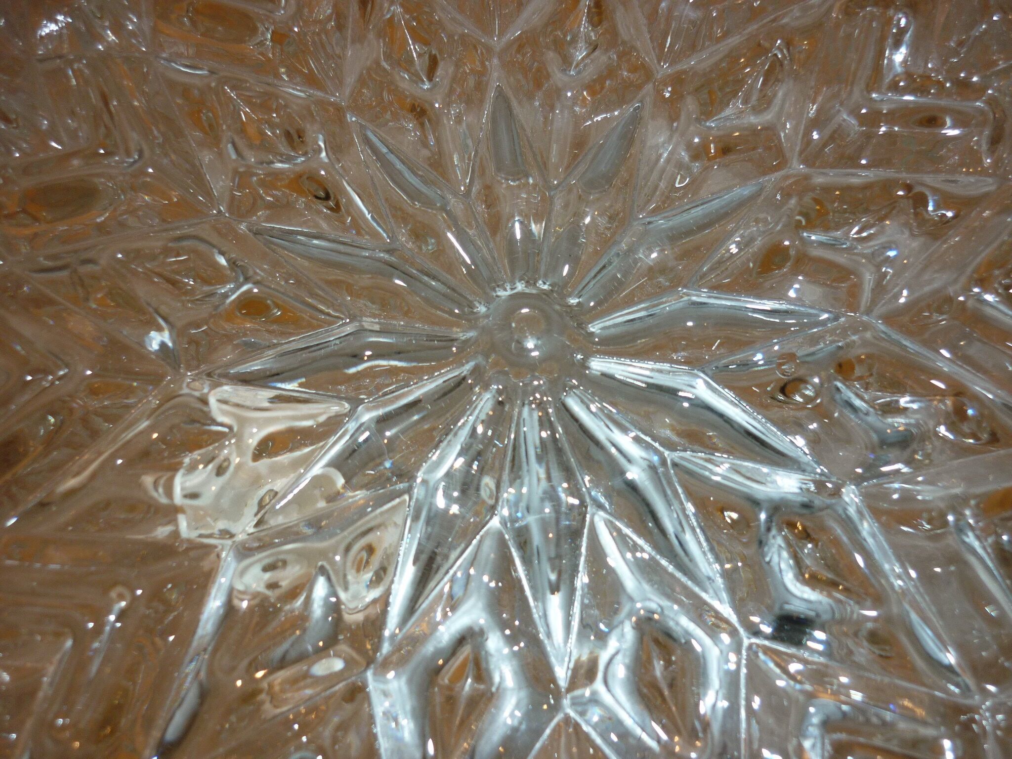 Round ceiling lamp in molded glass, Ø 25 cm