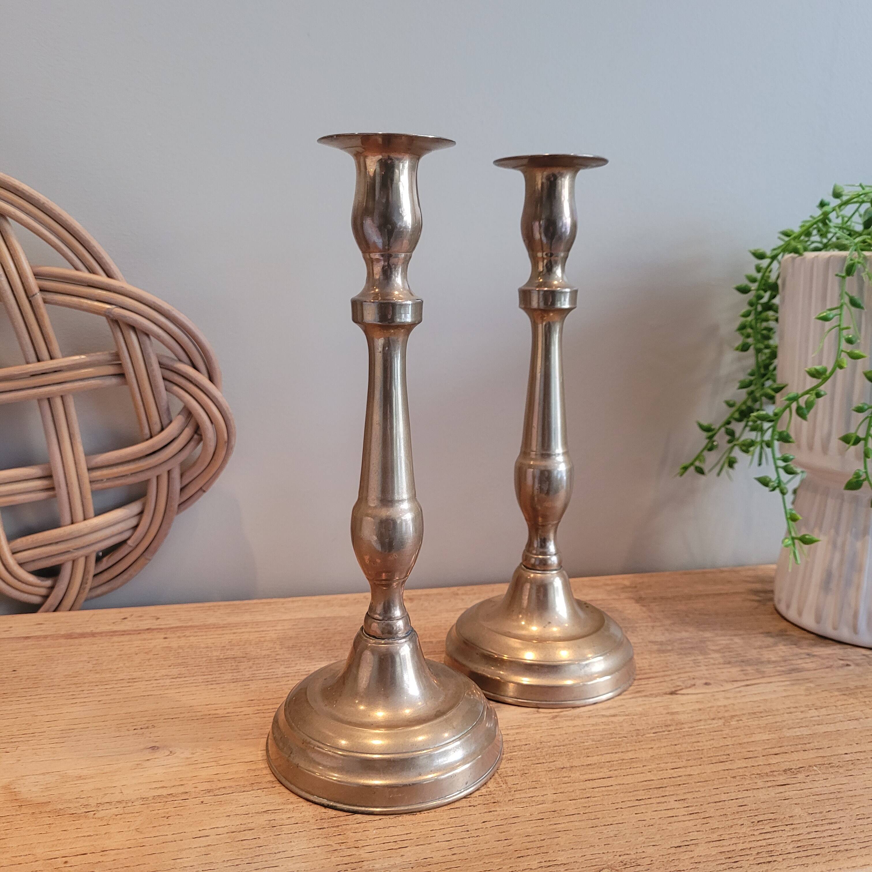La Redoute x Selency pair of brass candle holders 04