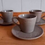 Set of 3 brown cups