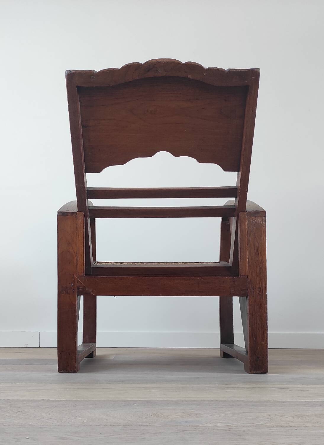 Burmese teak armchair