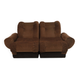 Canapé modulaire en velours italien Space Age, années 1970