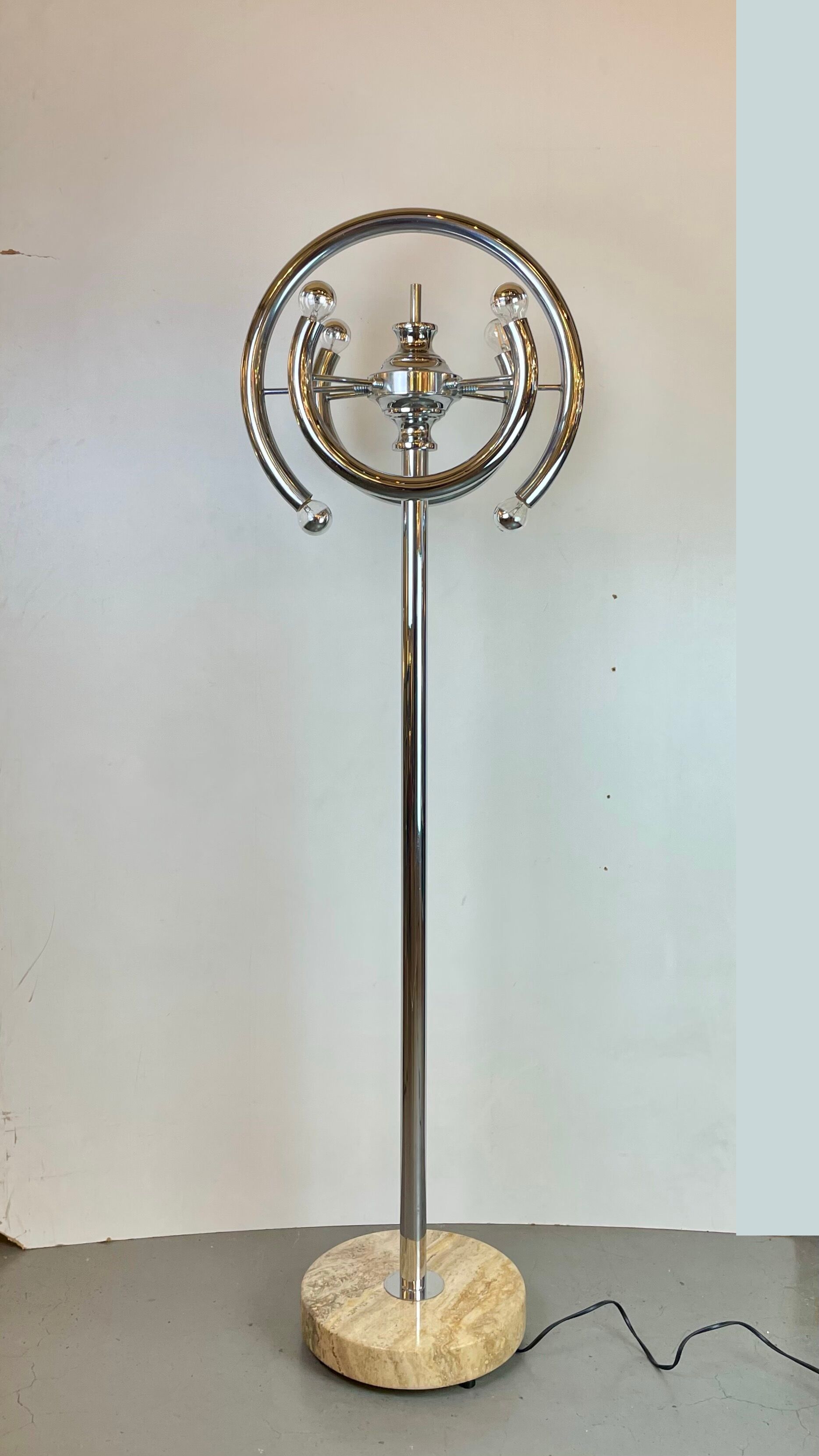 Space-Age Floor Lamp att. to Gaetano Sciolari, Italy, 1970s