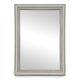 Grand miroir rectangulaire à cadre en bois laqué blanc