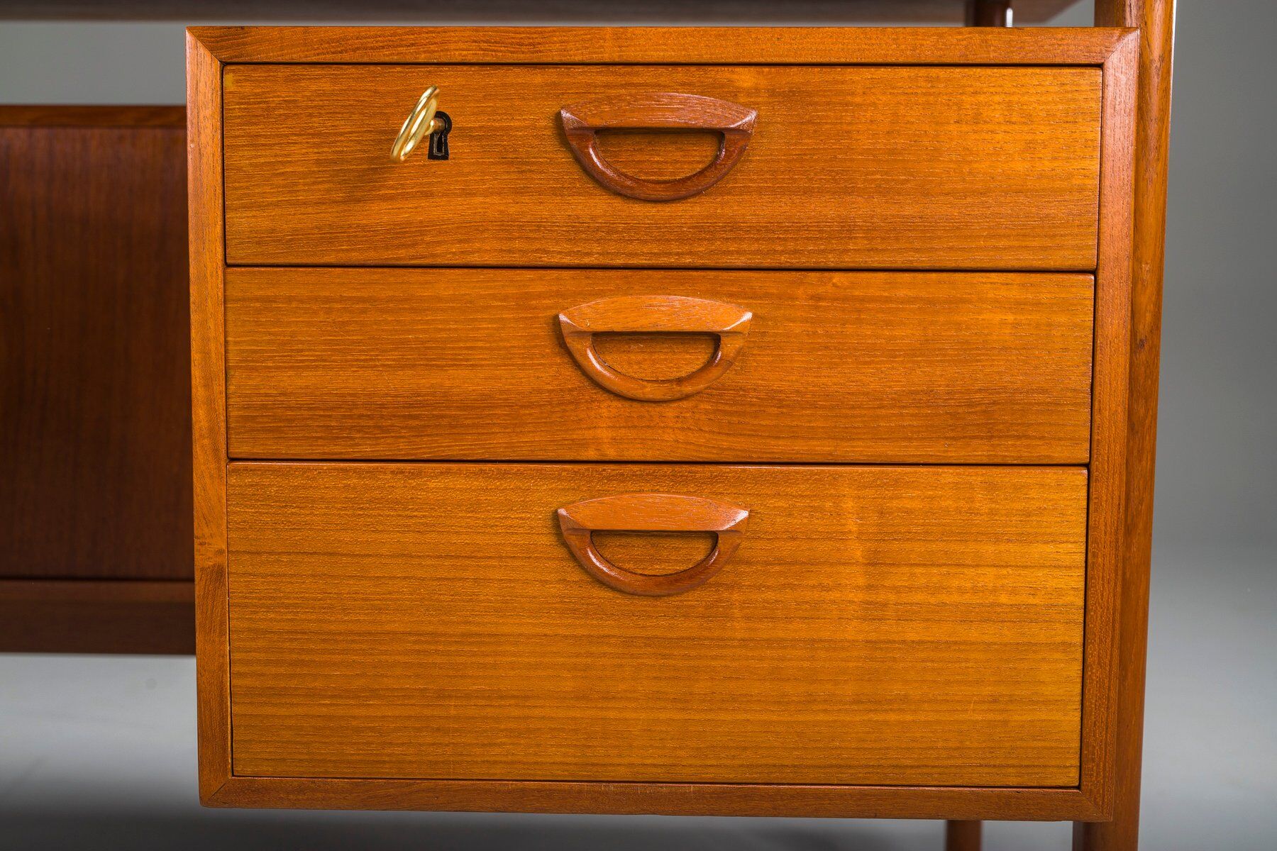 Danish teak desk by Kai Kristiansen for FM Møbler, 1960s