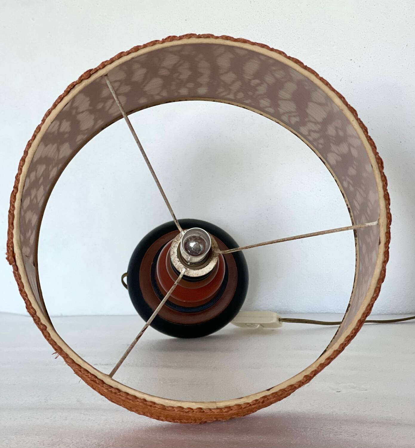 Lampe en bois tourné 1970’s.