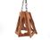 Asymmetrical wooden pendant light, 70s