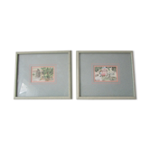Deux aquarelles encadrées signées grosz
