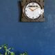 Vintage clock silent rectangular wall clock "jaz black gold"