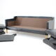 1980s Black Leather 3-Seater Sofa by Stouby, Denmark