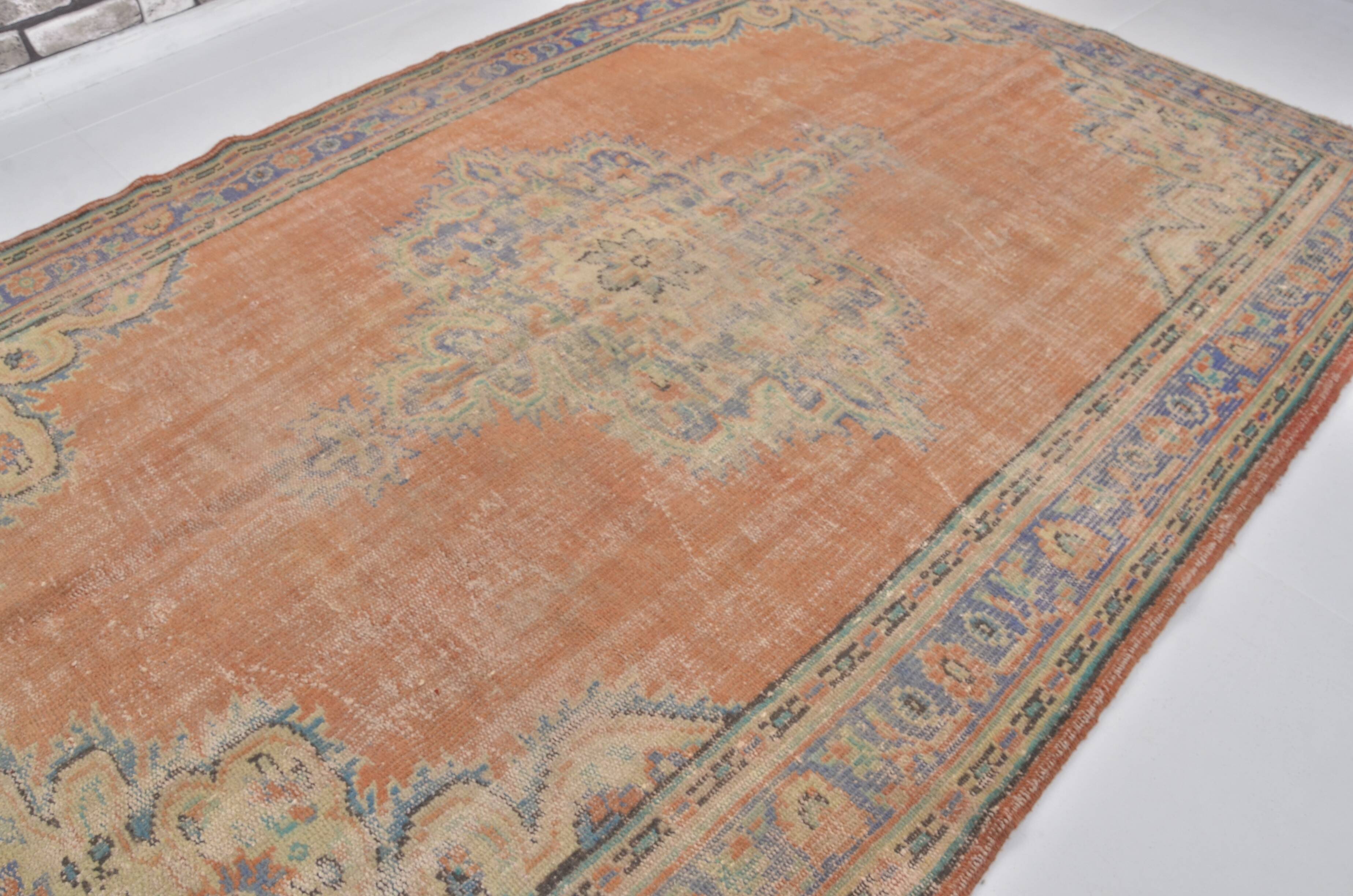 Oushak Turkish Orange Carpet sku 1703