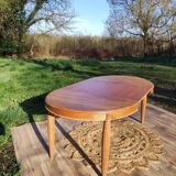 Round art deco table with extension