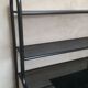 Desk shelves metal black vintage 80s