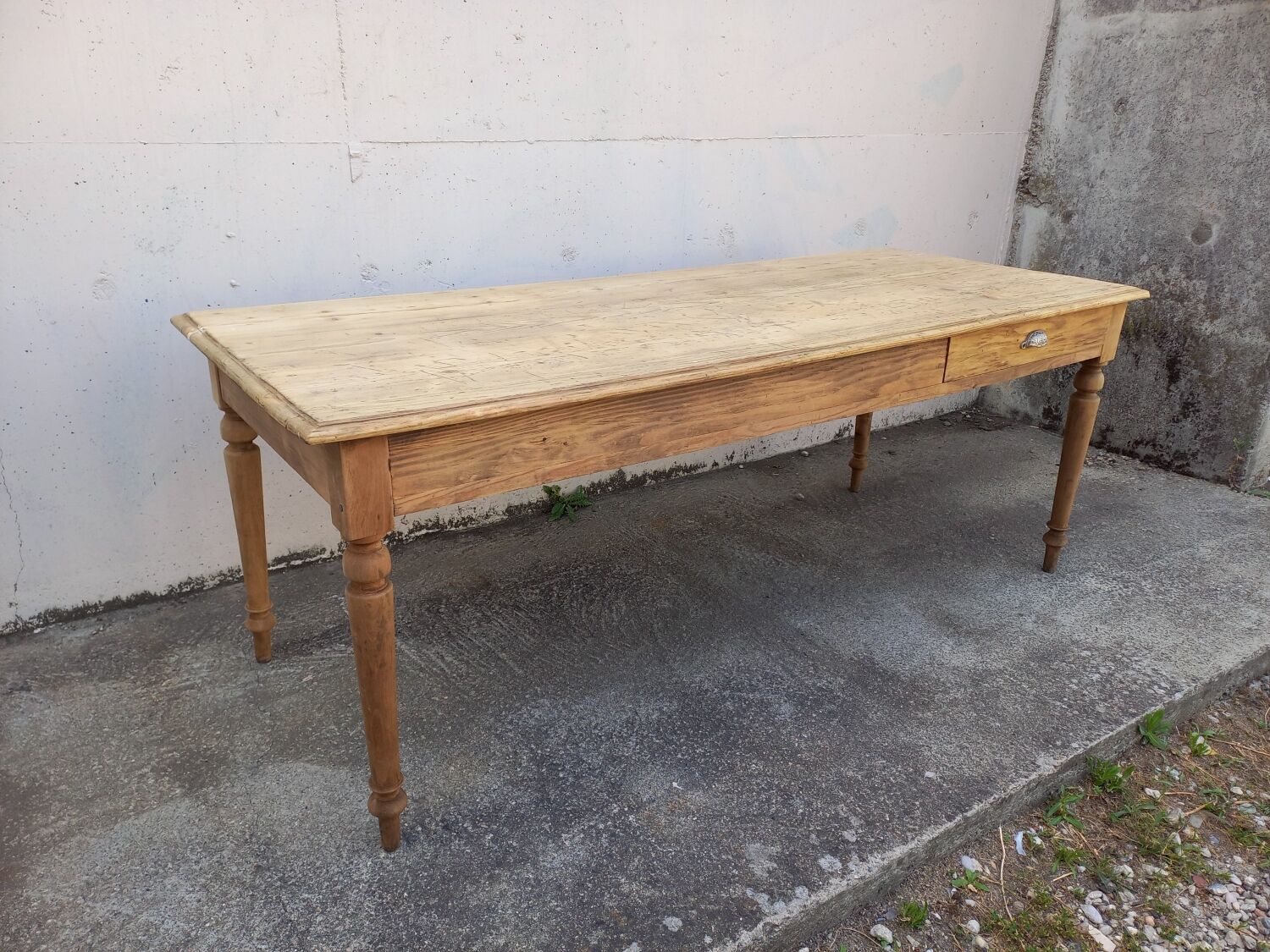 Table de ferme ancienne 200 cm