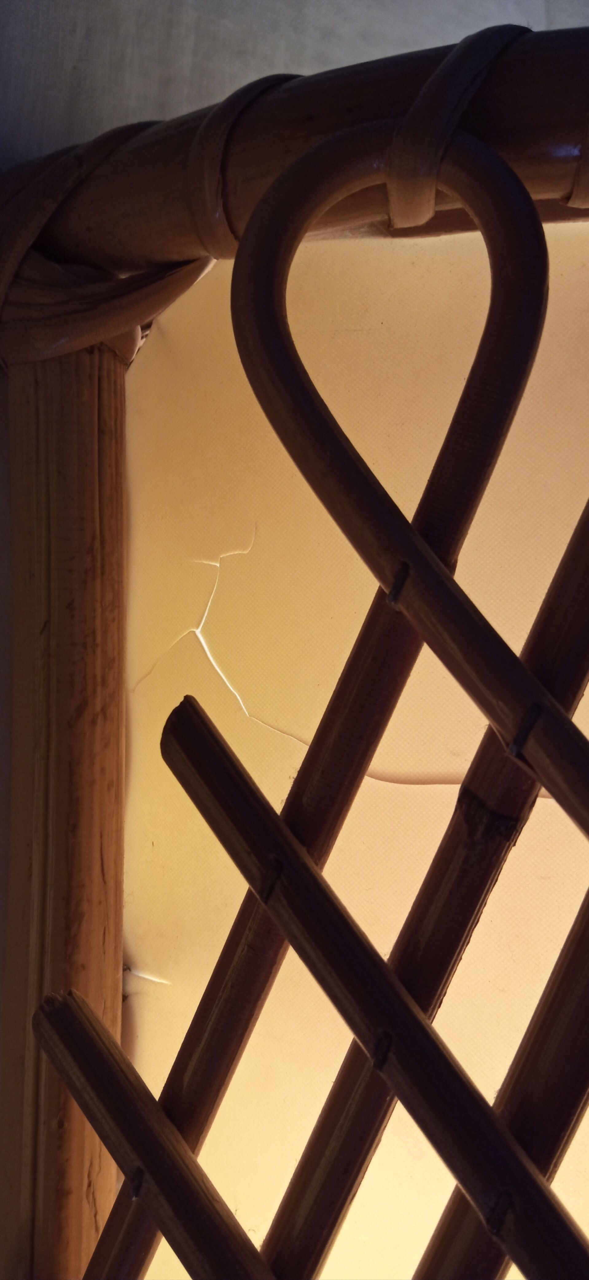 Pair of bamboo sconces 70s