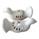 Duo de pique fleurs Colombe