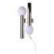 chrome wall lamp by Gaetano Sciolari - Italy, 1970s