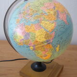 Illuminated globe world map