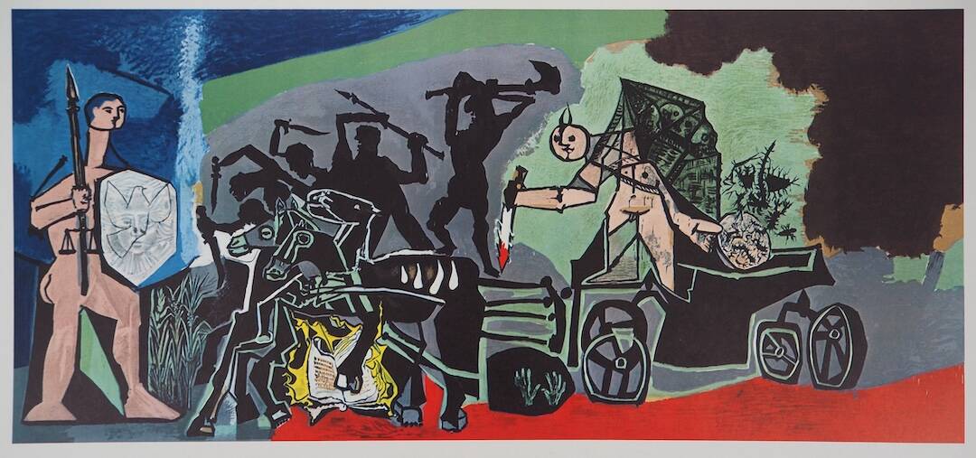 Pablo Picasso: The War - Color Lithograph