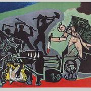 Pablo Picasso : La guerre - Lithographie en couleurs