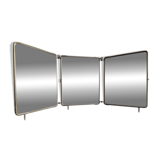 Miroir triptyque Art Deco à poser ou à suspendre, 1900