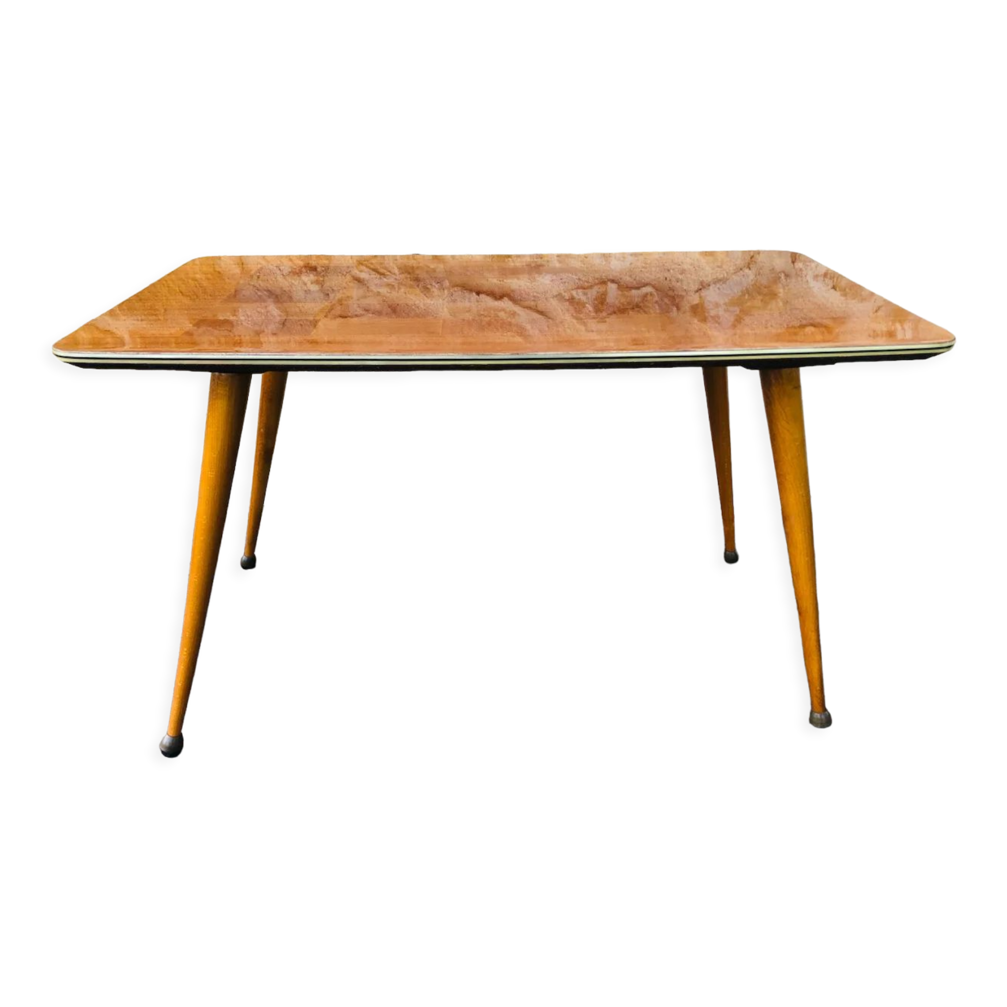 Vintage blond wood coffee table, Circa 60