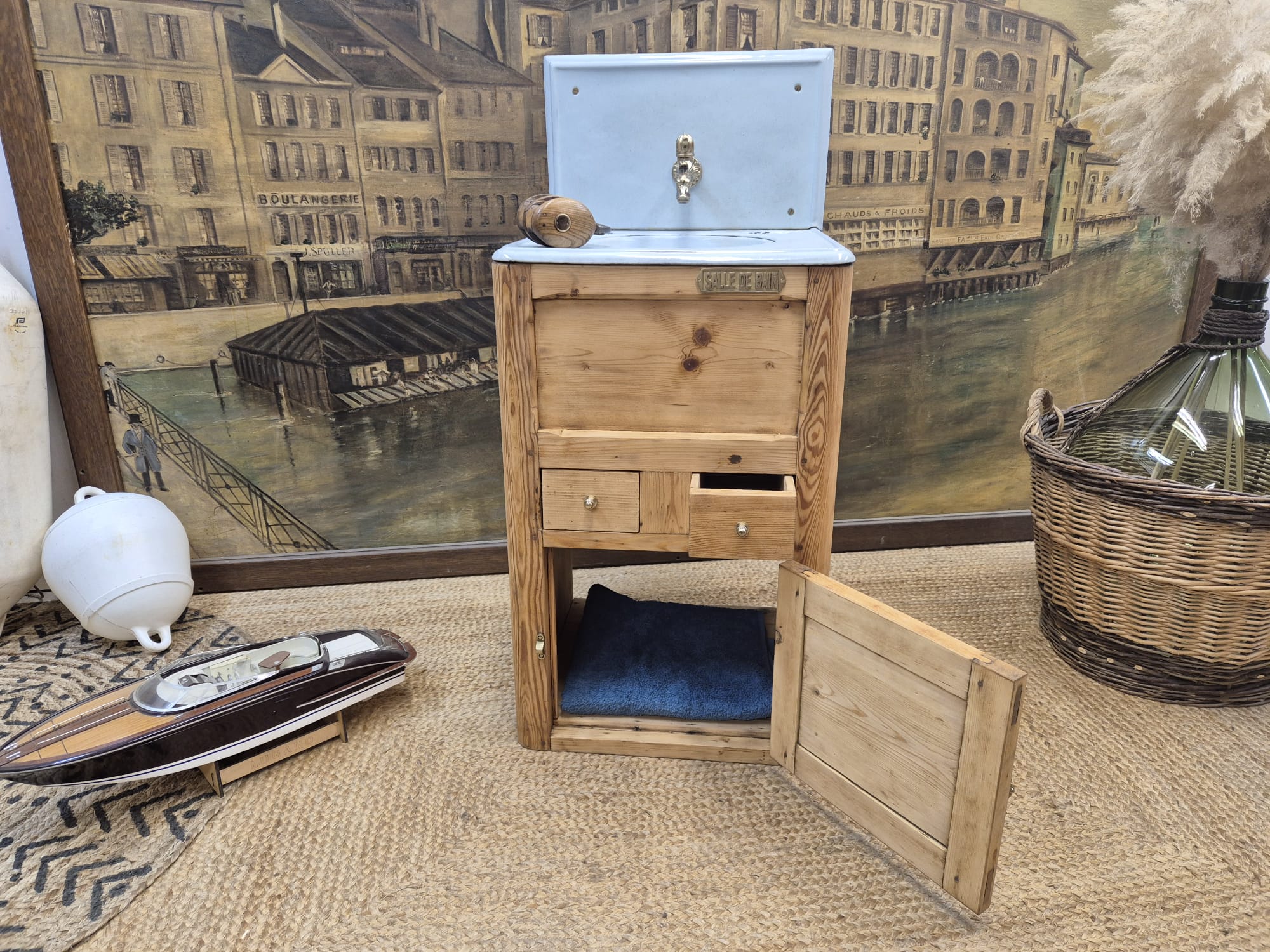 Old marine washstand