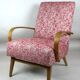 Art deco style rose velvet armchair, 1970s