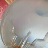 Suspension vintage en verre opalin soufflé – style Murano