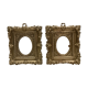 Pair of brass photo frames