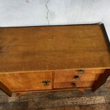 Hifi tv furniture in a row Scandinavian style 1960 vintage oak feet compass