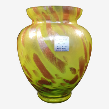 Vase en verre cristallin soufflé