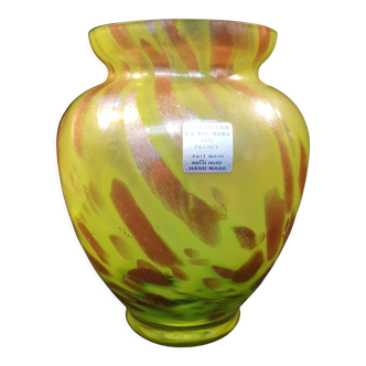 Blown crystalline glass vase